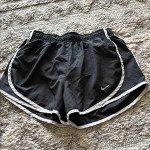 Nike Black and White Athletic Shorts with Dri-FIT Technology